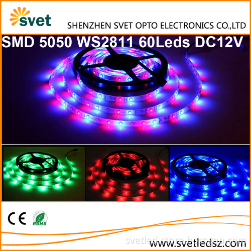 Cheap Disco Lights W2811 DC12V 60Leds Every 3 Cuttable Digital Dream Color Changing Led Strip Lights